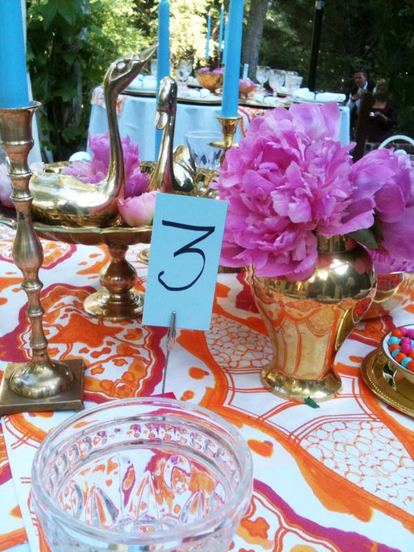 Bohemian flirt with wedding design, table numbers